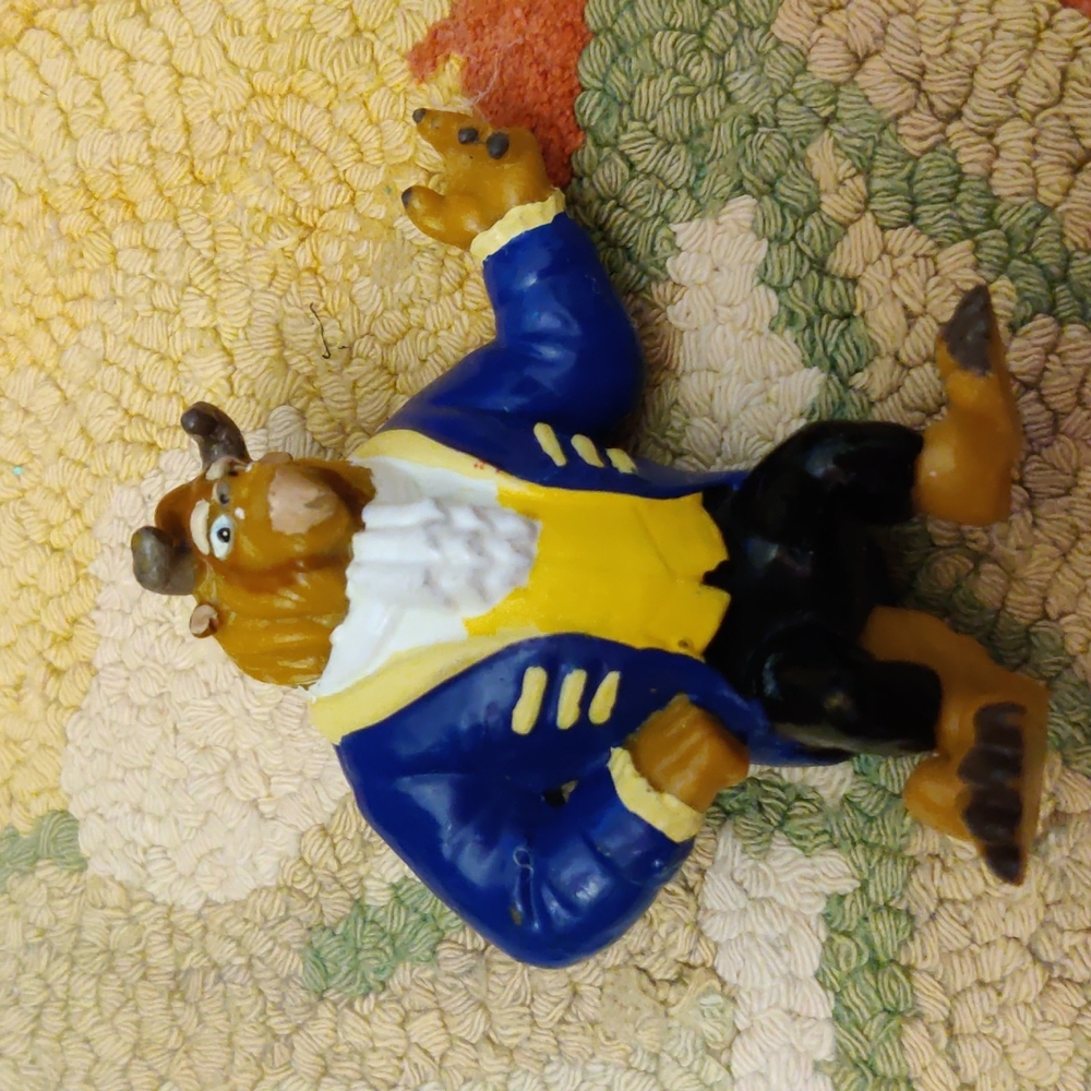 Vintage Beauty & the Beast PVC Figure Cake Topper Disney Applause Ball